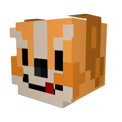 Fotaxx Minecraft avatar head, 3D render