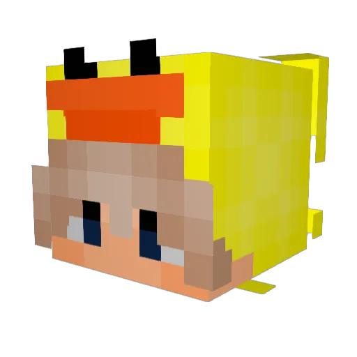 Fotbolls_juni Minecraft avatar head, 3D render