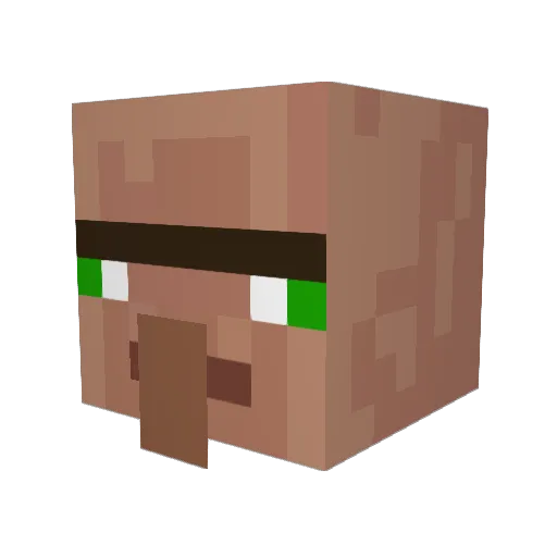 Fotern Minecraft avatar head, 3D render