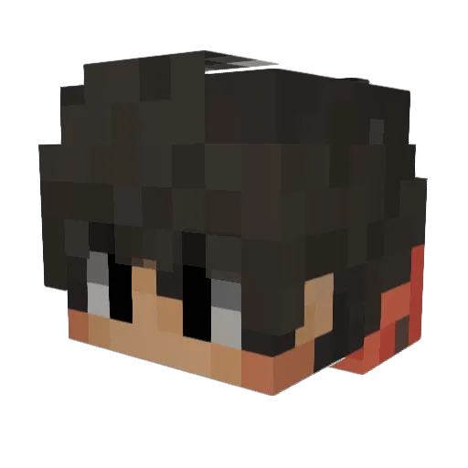 Foudroyeurs Minecraft avatar head, 3D render