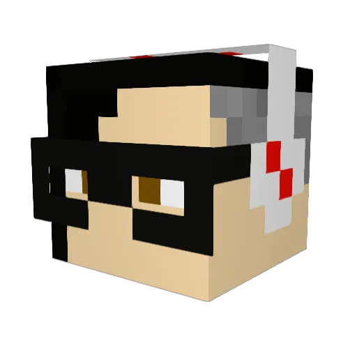 Found314 Minecraft avatar head, 3D render