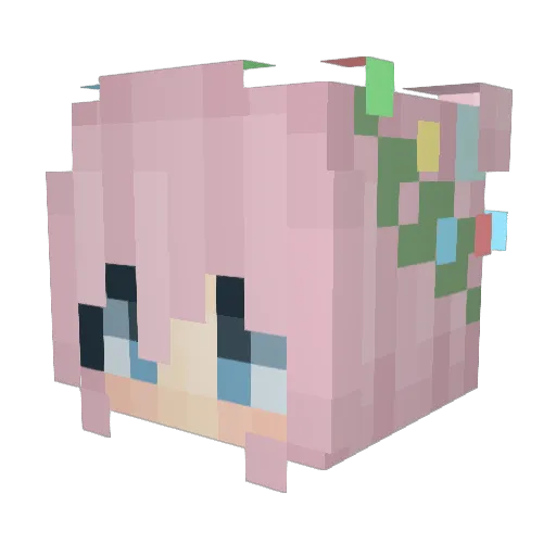 Found_dream Minecraft avatar head, 3D render