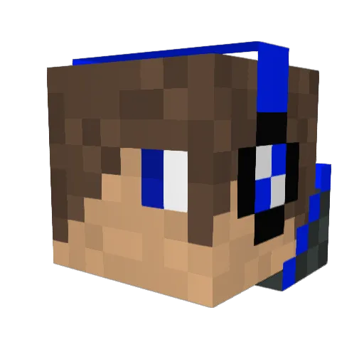 Foundings Minecraft avatar head, 3D render