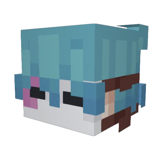 Fountsuavee Minecraft avatar head, 3D render
