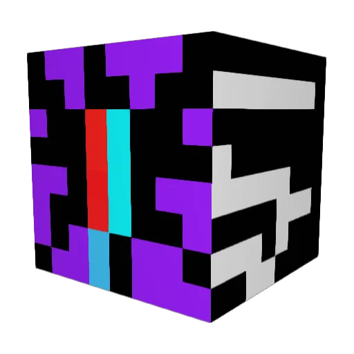 FourElemental Minecraft avatar head, 3D render