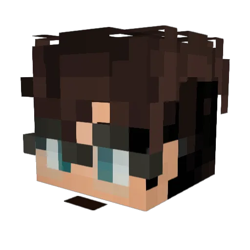 FourEyed Minecraft avatar head, 3D render
