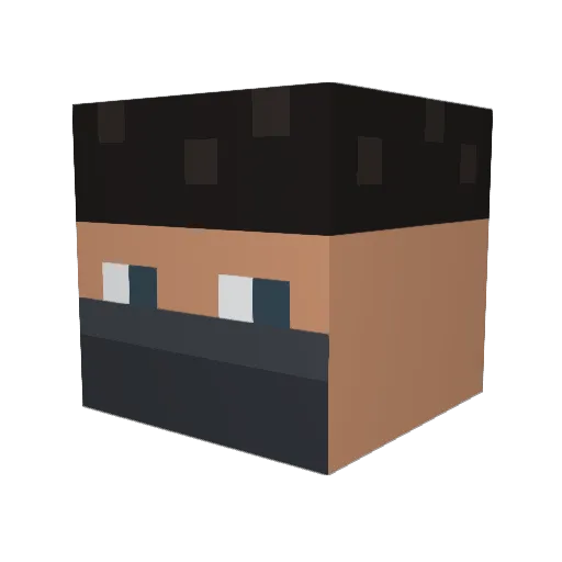 FourKingSatan Minecraft avatar head, 3D render