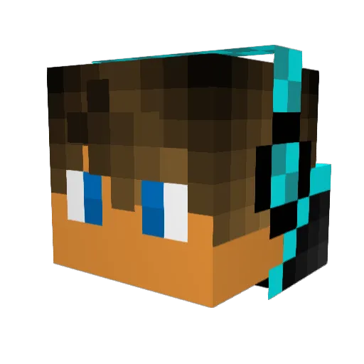 FourScience Minecraft avatar head, 3D render