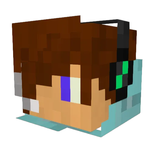 Four_Fire Minecraft avatar head, 3D render