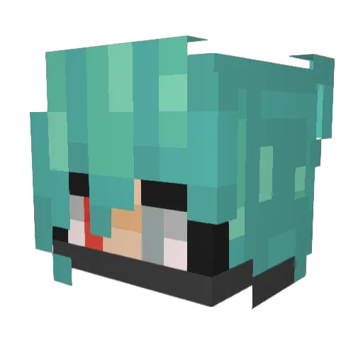 Fourbe Minecraft avatar head, 3D render