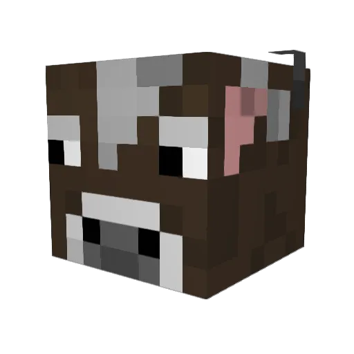 Fourchard Minecraft avatar head, 3D render