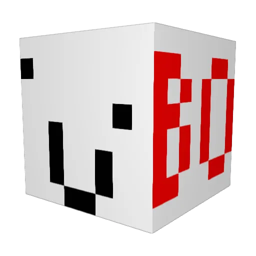 Fouriels Minecraft avatar head, 3D render