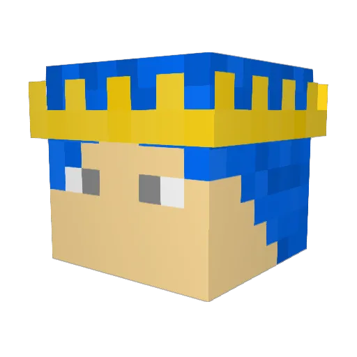 Fourmito Minecraft avatar head, 3D render