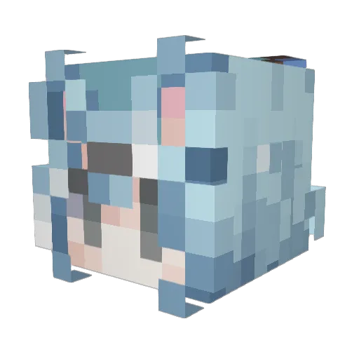 Foursea04 Minecraft avatar head, 3D render