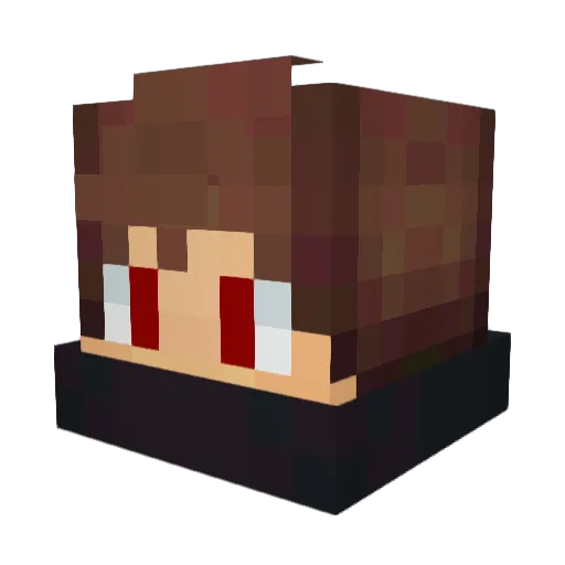 Foursome Minecraft avatar head, 3D render
