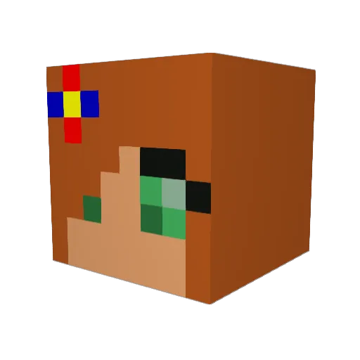 Fourthwith Minecraft avatar head, 3D render