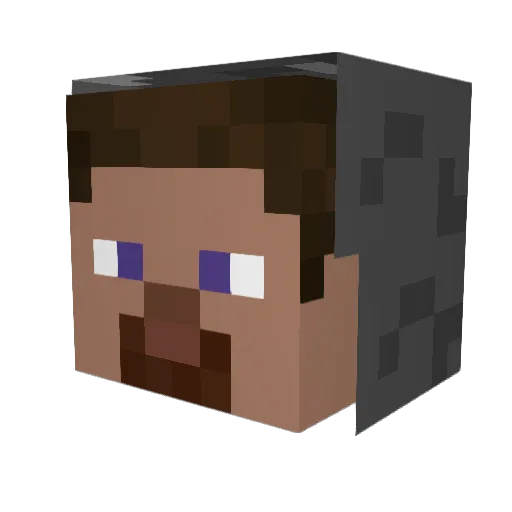Fousa28 Minecraft avatar head, 3D render