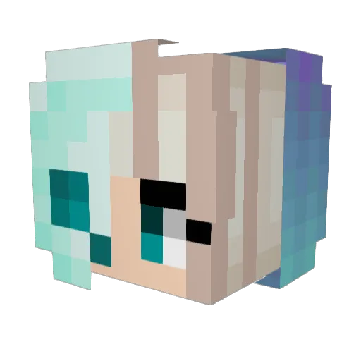 FoutTH Minecraft avatar head, 3D render