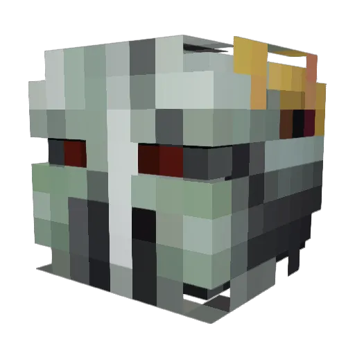 Foutadawa Minecraft avatar head, 3D render