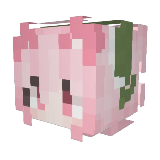 FoverSTQ Minecraft avatar head, 3D render