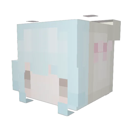 Fovozs Minecraft avatar head, 3D render