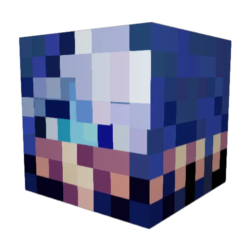 Fovski Minecraft avatar head, 3D render