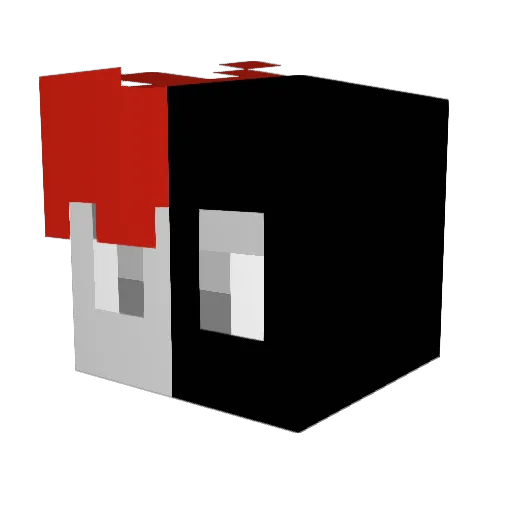 FowaXD Minecraft avatar head, 3D render
