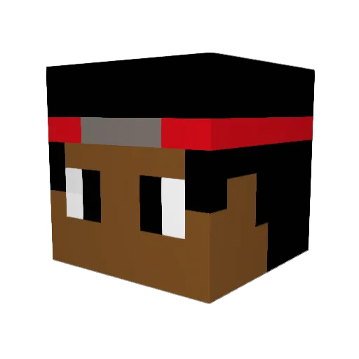 Fowardbread32 Minecraft avatar head, 3D render