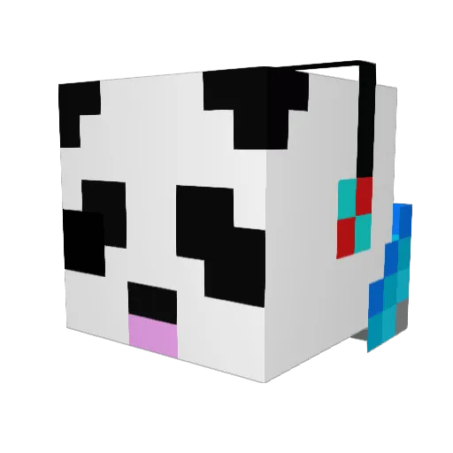 FowlPanda Minecraft avatar head, 3D render