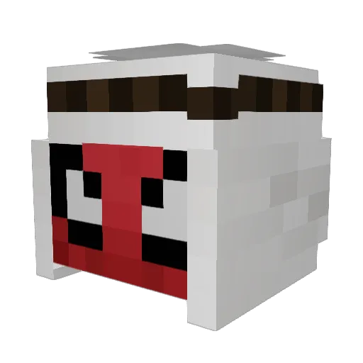 Fowlax Minecraft avatar head, 3D render