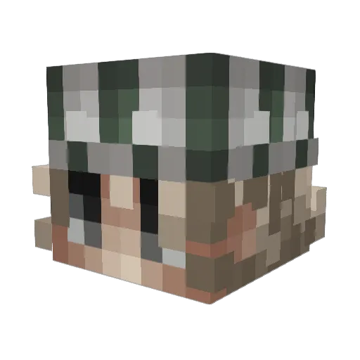 Foworum Minecraft avatar head, 3D render