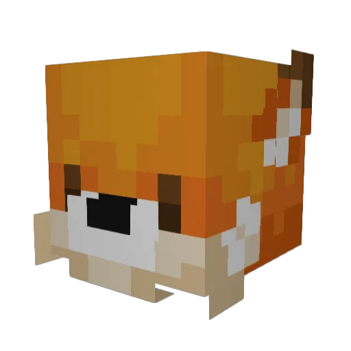Fox130332 Minecraft avatar head, 3D render