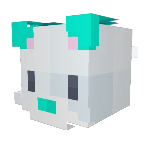 Fox901 Minecraft avatar head, 3D render