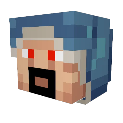 FoxAlley Minecraft avatar head, 3D render