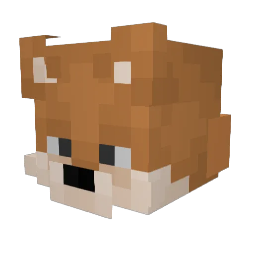 FoxAndBerries Minecraft avatar head, 3D render