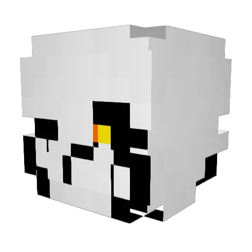 FoxDonut12 Minecraft avatar head, 3D render