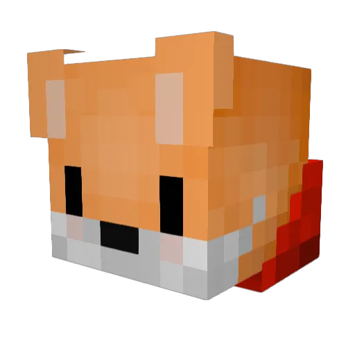 FoxFire07 Minecraft avatar head, 3D render