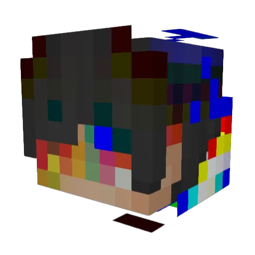 FoxFireSB Minecraft avatar head, 3D render