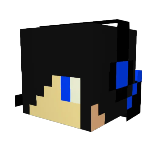 FoxFlare49 Minecraft avatar head, 3D render