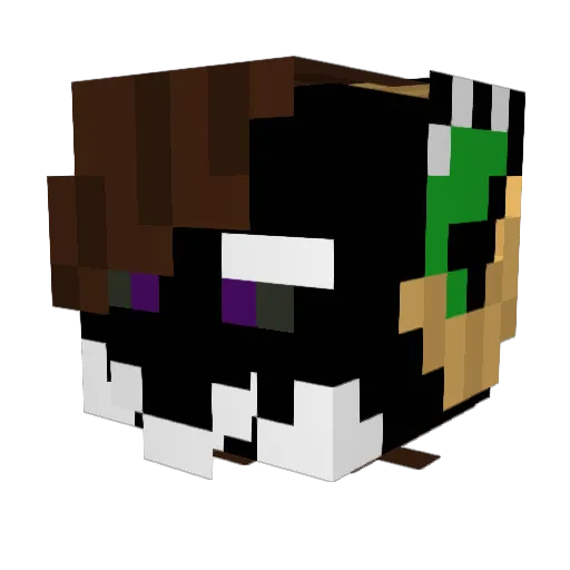 FoxFurry404 Minecraft avatar head, 3D render