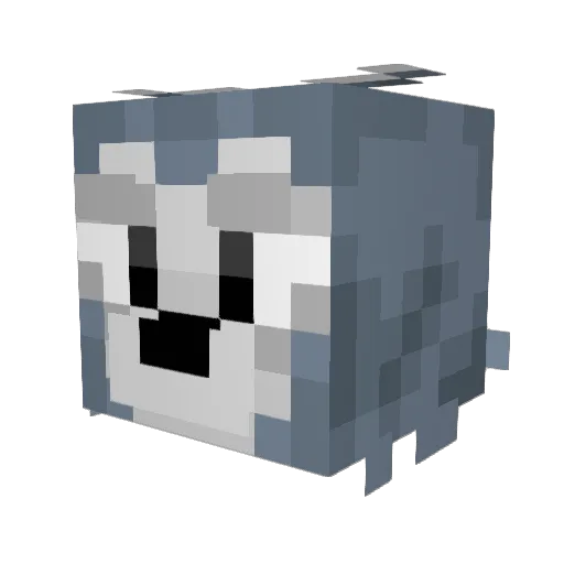 FoxGamez Minecraft avatar head, 3D render