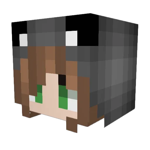 FoxGirl1117 Minecraft avatar head, 3D render