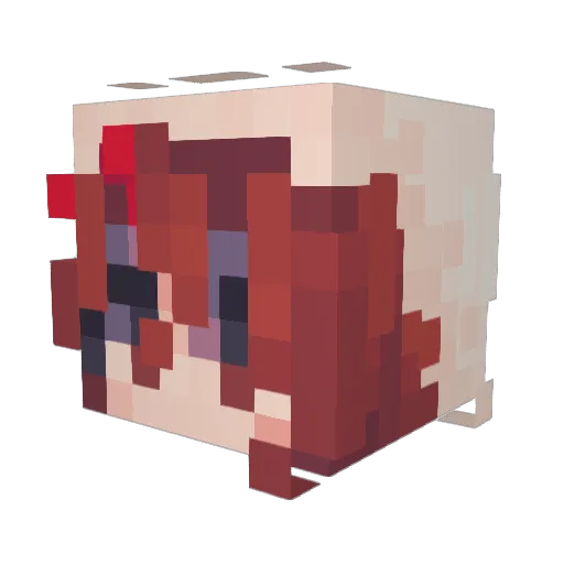 FoxGuardian17 Minecraft avatar head, 3D render