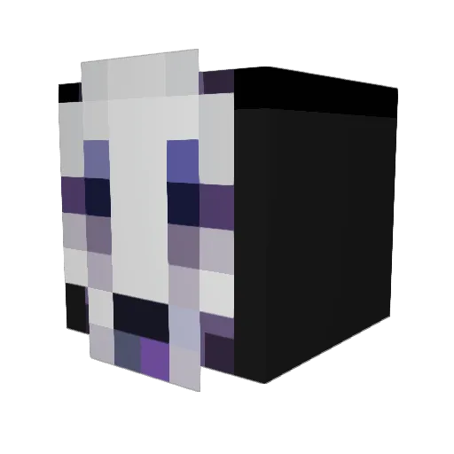FoxGwuv Minecraft avatar head, 3D render