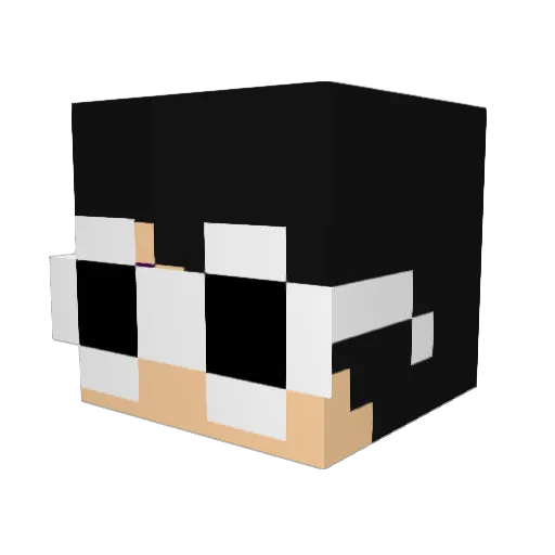 FoxKin23 Minecraft avatar head, 3D render