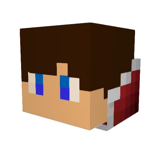 FoxLai3 Minecraft avatar head, 3D render