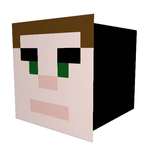 FoxNamedJerome Minecraft avatar head, 3D render