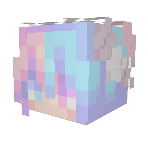 FoxOfBlue Minecraft avatar head, 3D render