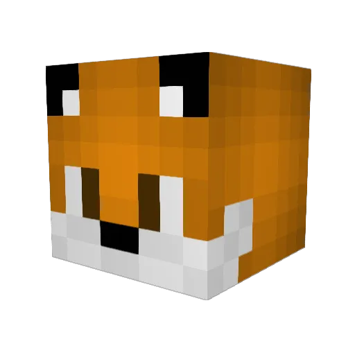 FoxOfDayDreams Minecraft avatar head, 3D render