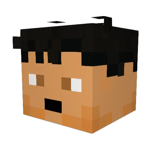 FoxOfDestruction Minecraft avatar head, 3D render